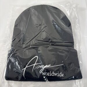 A$AP Rocky ASAP Worldwide Beanie - Black - New